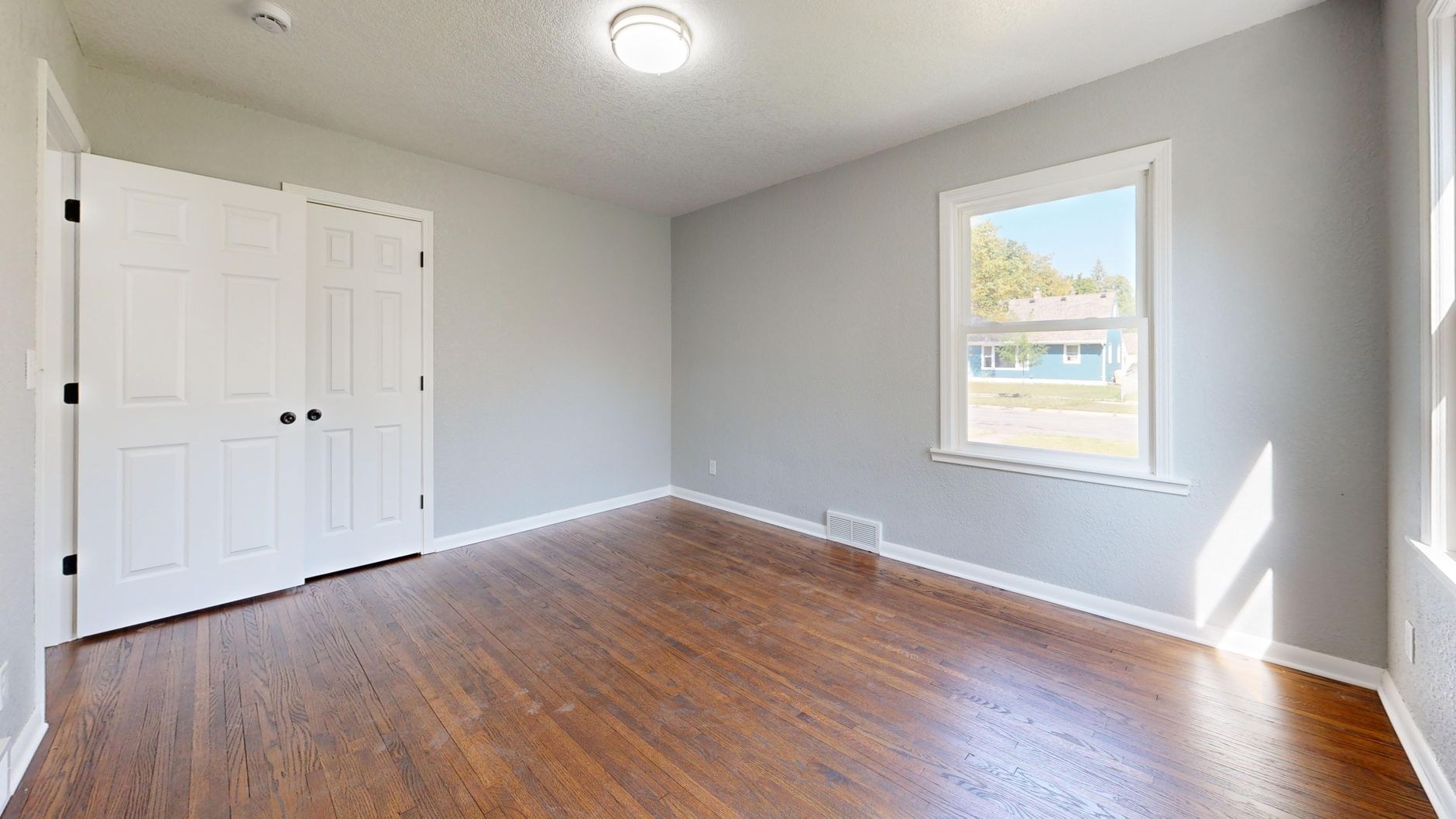 Neutral interior with clean painted walls and trim